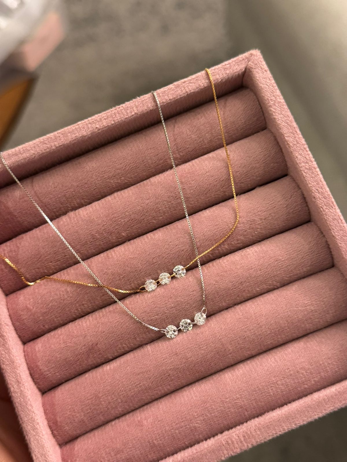 Gargantilla 3 diamantes